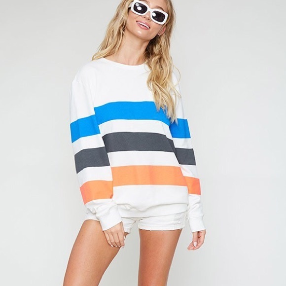 🍊Last 1! Oversized Color Block Sweatshirt - Picture 3 of 8